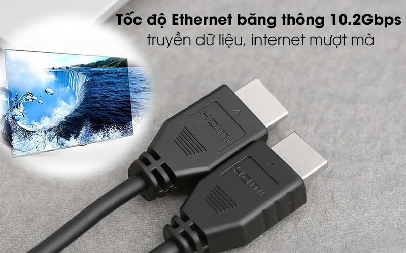Cáp HDMI 2.0 Tròn 2m Belkin F3Y02 Đen - Ethernet trên băng thông 10.2Gbps mạnh mẽ