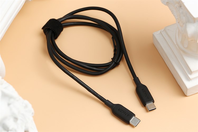 Cáp Type C - Type C 0.9m Anker PowerLine III A8852 Màu Đen