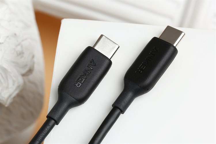 Cáp Type C - Type C 0.9m Anker PowerLine III A8852 Màu Đen