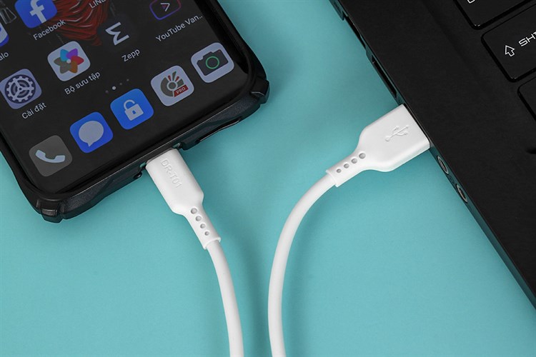 Cáp Type C 1m Hydrus DR-T01 Màu Trắng