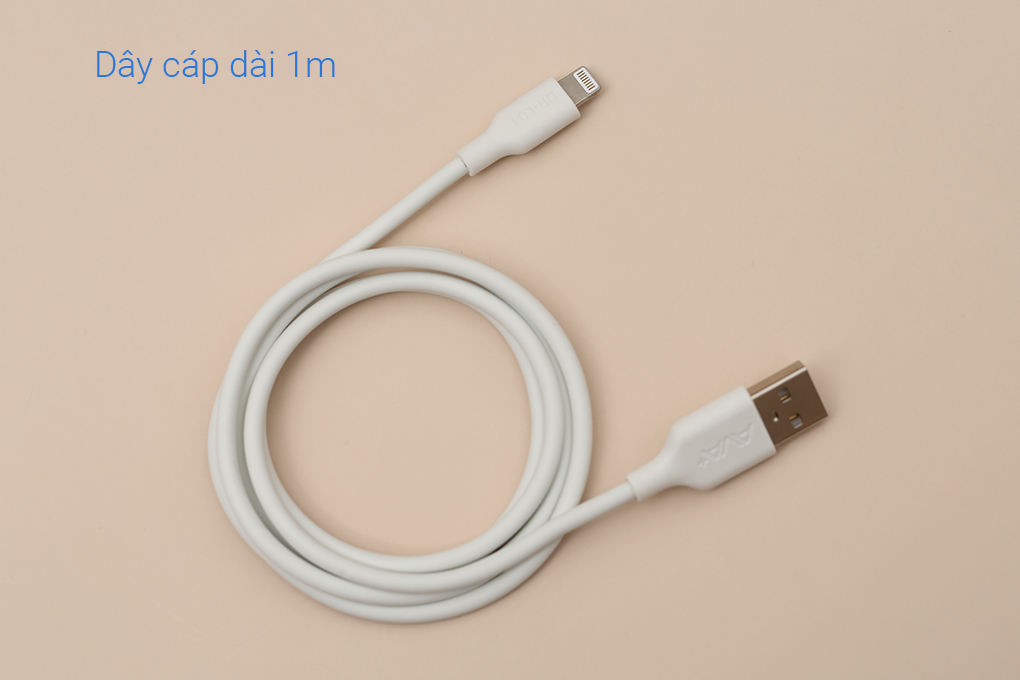 Cáp sạc và truyền dữ liệu USB-A - Lightning 12W 1m AVA+ DR-L04 Màu Trắng