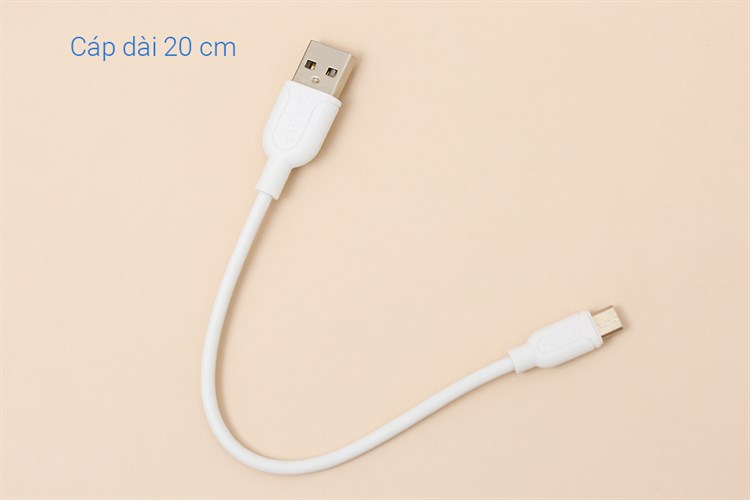 Cáp sạc và truyền dữ liệu USB-A - Micro USB 12W 0.2m AVA+ MU200 Màu Trắng