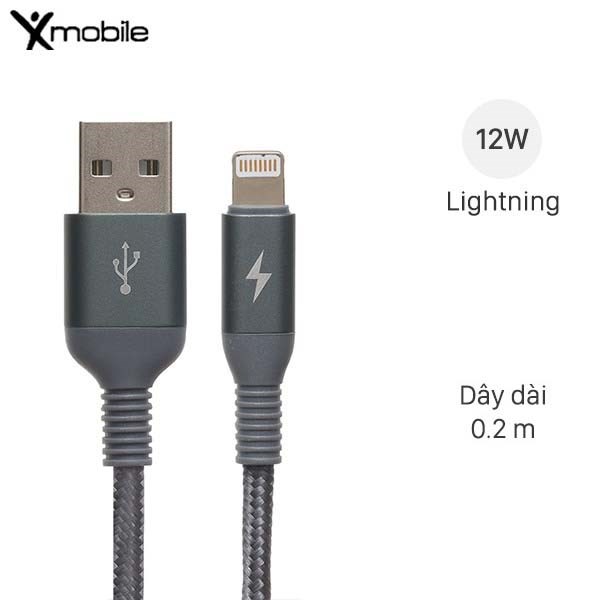 Cáp Lightning 0.2M Xmobile Ljet - L11