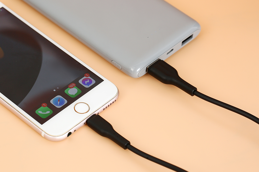 Cáp sạc và truyền dữ liệu USB-A - Lightning 12W 1m AVA+ Kalf Màu Đen