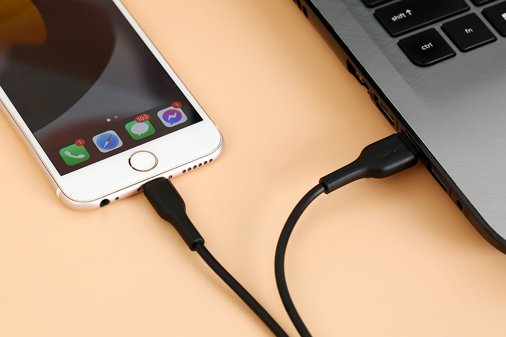 Cáp sạc và truyền dữ liệu USB-A - Lightning 12W 1m AVA+ Kalf Màu Đen
