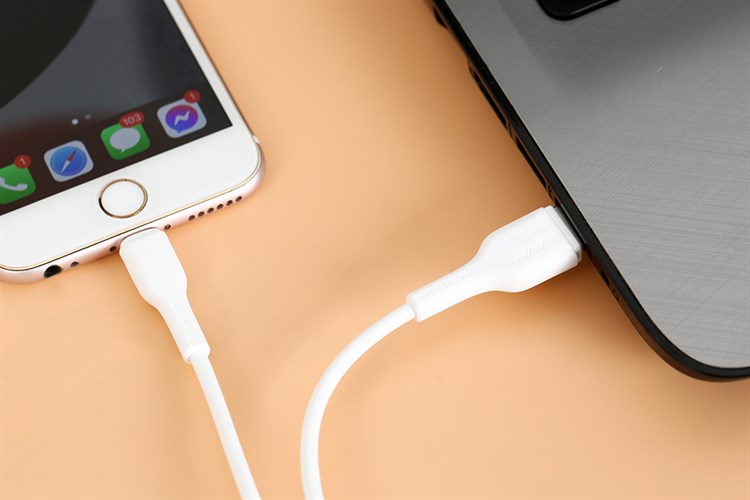Cáp sạc và truyền dữ liệu USB-A - Lightning 12W 1m AVA+ Kalf Màu Trắng