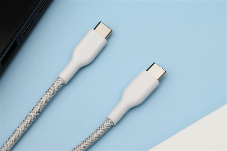 Cáp Type C - Type C 1m Playa PM2004 Màu Trắng