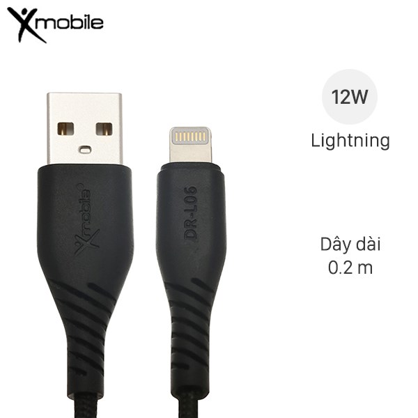 Cáp Lightning 20cm Xmobile DR-L06