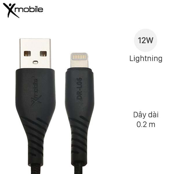 Cáp Lightning 0.2M Xmobile Dr - L06