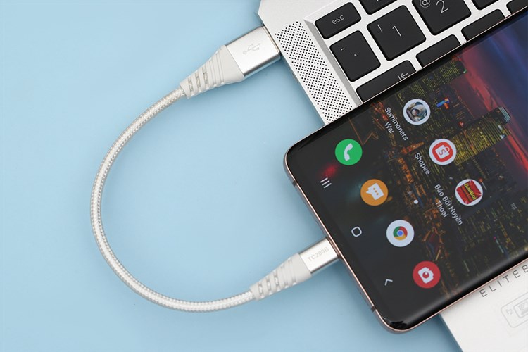 Cáp sạc và truyền dữ liệu USB-A - Type-C 15W 0.2m Xmobile TC200B Màu Trắng