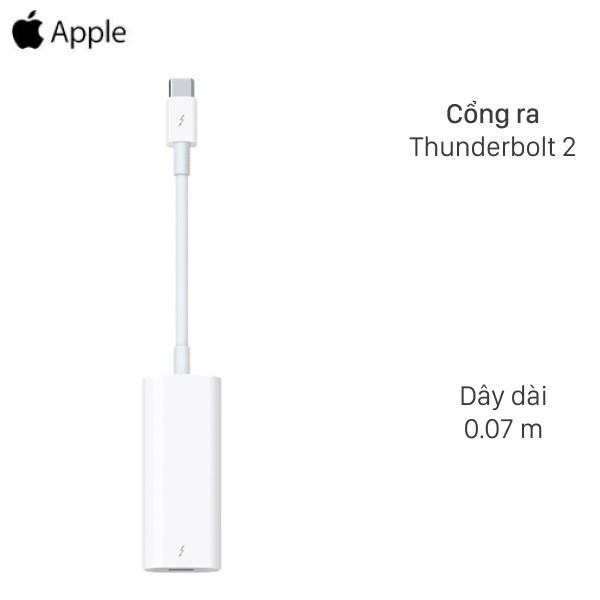Cáp chuyển đổi Thunderbolt 3 (USB-C) sang Thunderbolt 2 Apple MMEL2