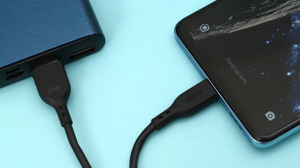 Cáp Type C 2m AVA+ DS08C - Sạc pin an toàn với mức công suất 15 W