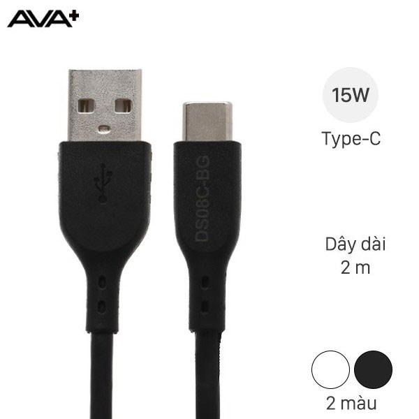 Cáp Type C 2M Ava+ Ds08C