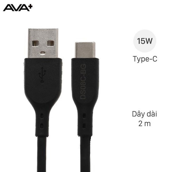 Cáp Type C 2M Ava+ Ds08C