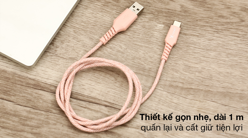 Cáp Type C 1m Xmobile DS09CP-WB - Thiết kế thời thượng, dễ mang theo đến mọi nơi