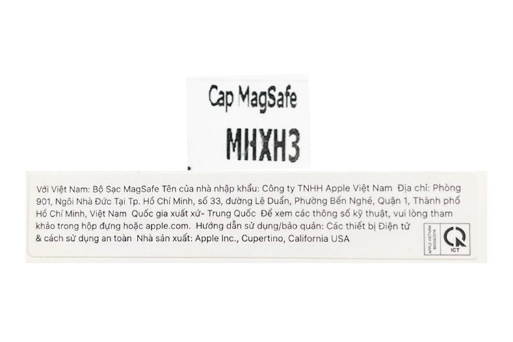 Cáp sạc không dây MagSafe Charger 1m Apple MHXH3 Màu Trắng