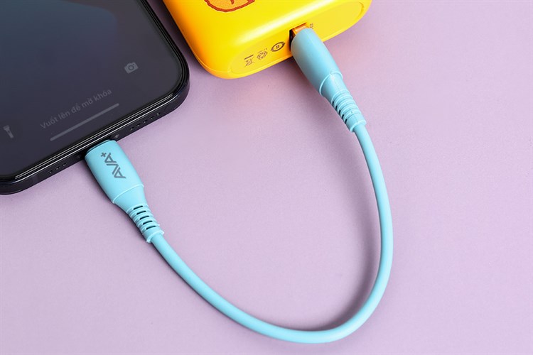 Cáp Lightning 0.2m AVA+ CN034 Màu Xanh ngọc