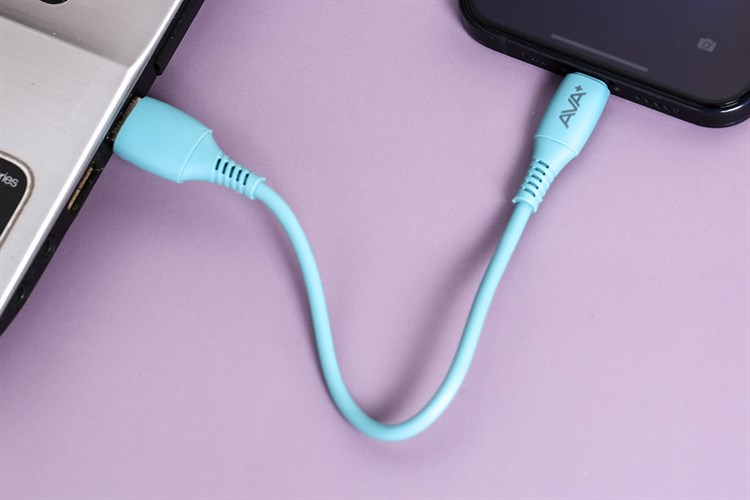 Cáp Lightning 0.2m AVA+ CN034 Màu Xanh ngọc
