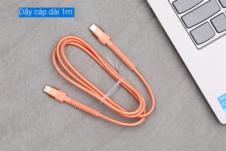 Cáp Type C - Type C 1m Hydrus DS464 Màu Cam