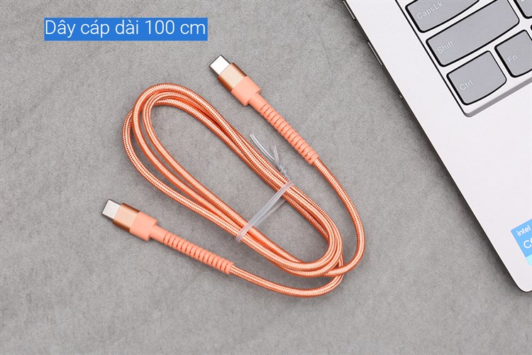 Cáp Type C - Type C 1m Hydrus DS464 Màu Cam
