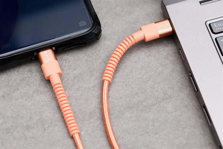 Cáp Type C - Type C 1m Hydrus DS464 Màu Cam