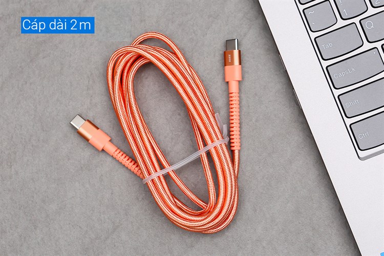 Cáp Type C - Type C 2m Hydrus DS465 Màu Cam