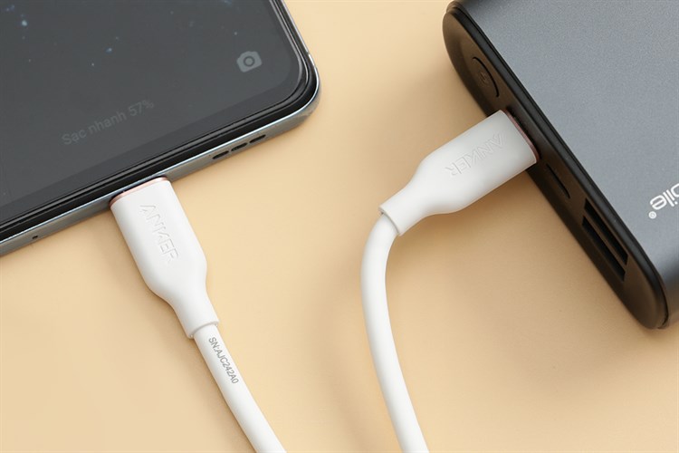 Cáp Type C - Type C 0.9m Anker PowerLine III Flow A8552 Màu Trắng