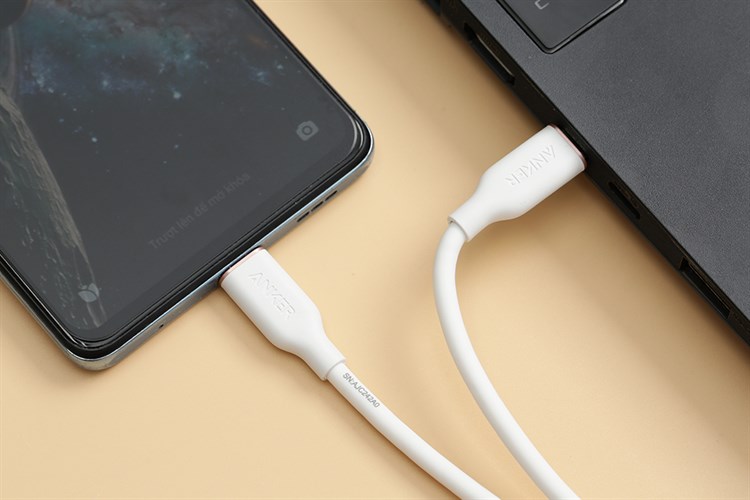 Cáp Type C - Type C 0.9m Anker PowerLine III Flow A8552 Màu Trắng