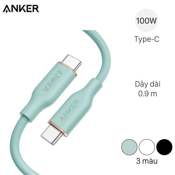Cáp Type C - Type C 0.9m Anker PowerLine III Flow A8552