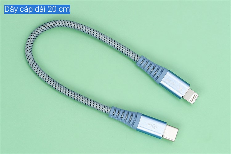 Cáp Type C - Lightning 0.2m Xmobile CN036 Màu Xanh