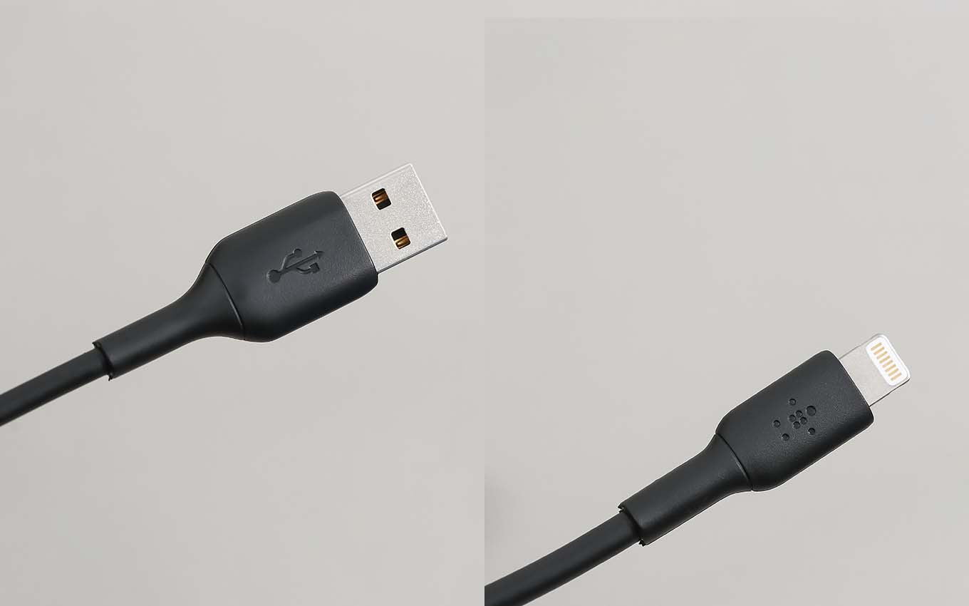 Cáp USB - Lightning MFI Belkin CAA001 1m - Cổng vào USB và cổng ra Lightning