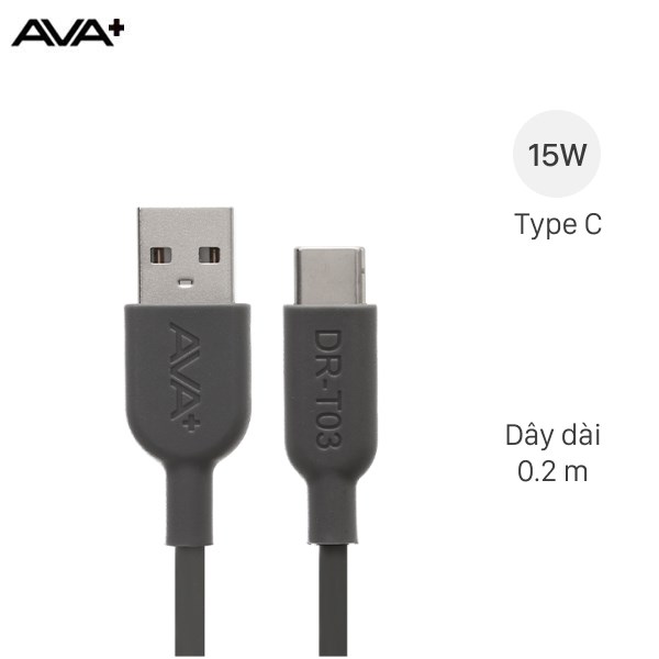Cáp Type C 0.2M Ava+ Dr - T03