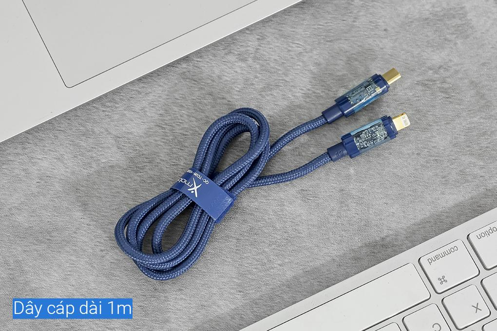 Cáp Type C - Lightning 1m Xmobile QC-TC06-1000 Màu Xanh Navy