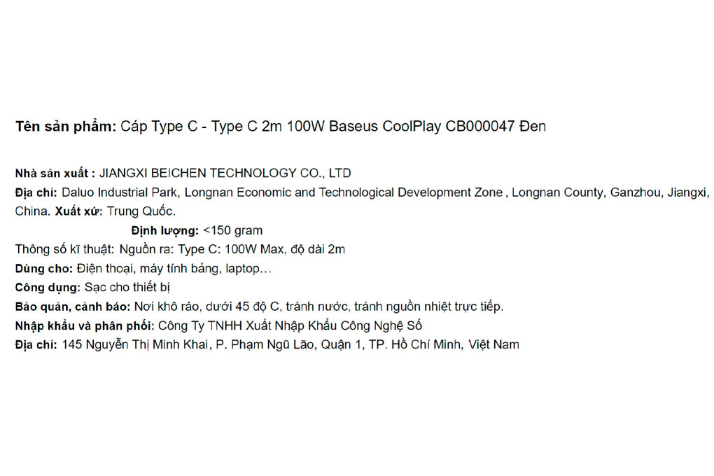 Cáp Type C - Type C 2m Baseus CoolPlay CB000047 - 7