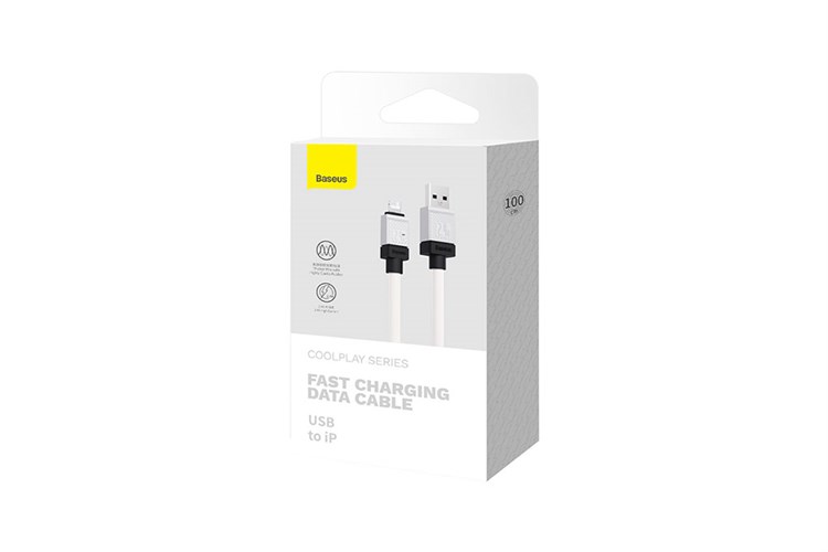 Cáp Lightning 1m Baseus CoolPlay CB000044 Màu Trắng