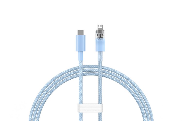 Cáp Type C - Lightning 1m Baseus Explorer CB000040 Màu Xanh da trời nhạt
