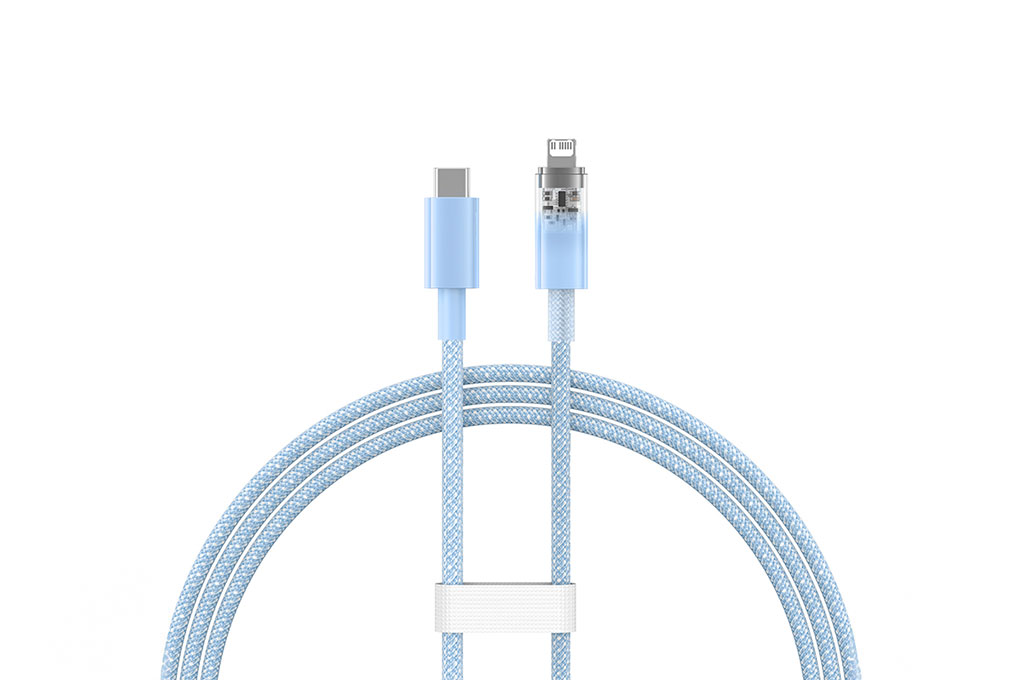 Cáp Type C - Lightning 1m Baseus Explorer CB000040 Màu Xanh da trời nhạt