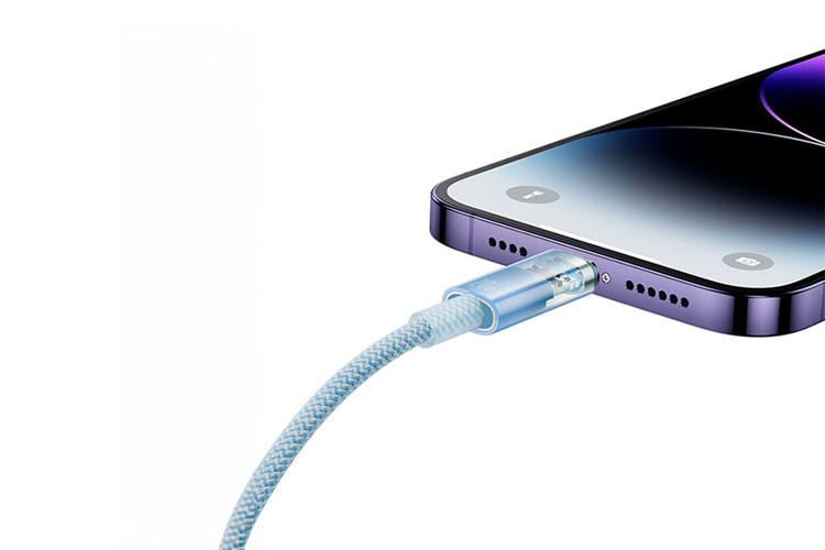 Cáp Type C - Lightning 1m Baseus Explorer CB000040 Màu Xanh da trời nhạt