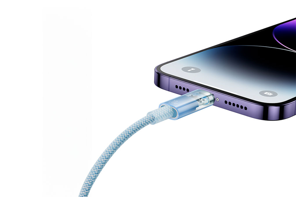 Cáp Type C - Lightning 1m Baseus Explorer CB000040 Màu Xanh da trời nhạt