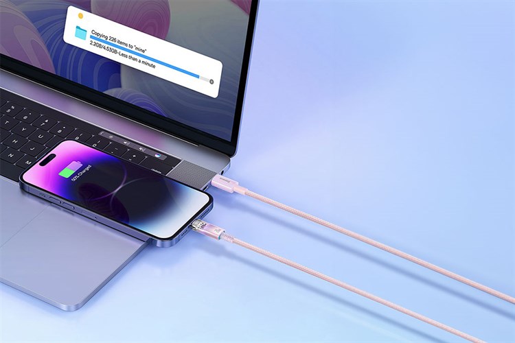 Cáp Type C - Lightning 1m Baseus Explorer CB000040 Màu Hồng