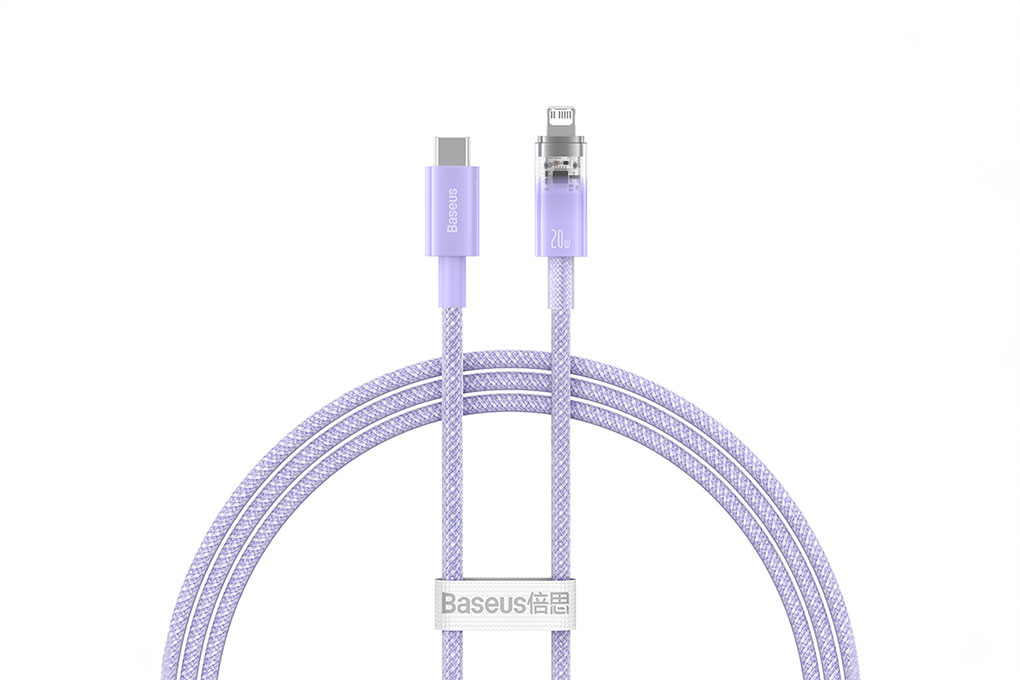 Cáp Type C - Lightning 1m Baseus Explorer CB000040 Màu Tím