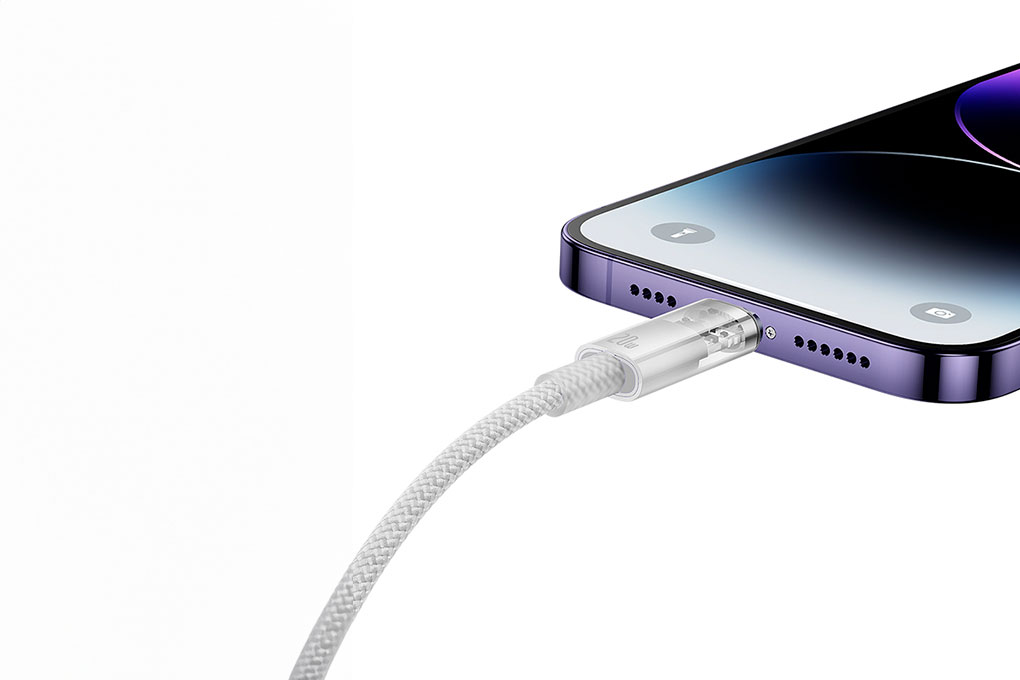 Cáp Type C - Lightning 1m Baseus Explorer CB000040 Màu Trắng