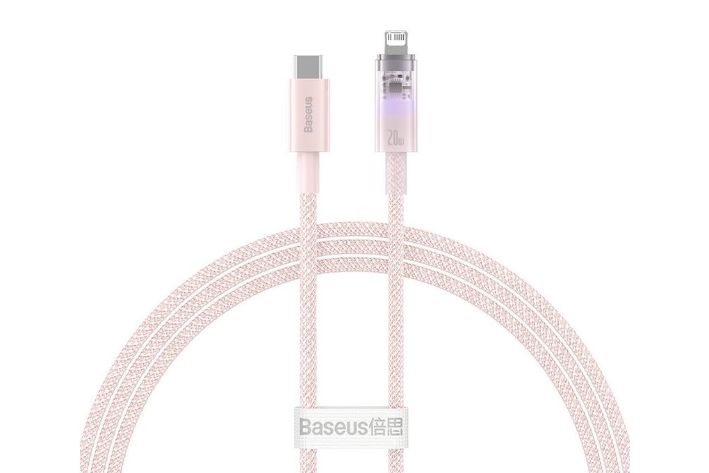 Cáp Type C - Lightning 1m Baseus Explorer CB000040 Màu Hồng