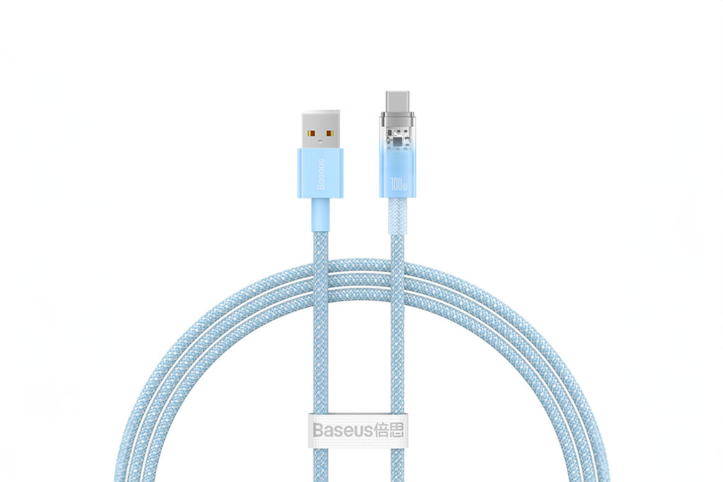 Cáp Type C 1m Baseus Explorer CB000042 Màu Xanh da trời nhạt
