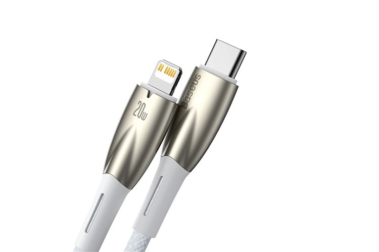 Cáp Type C - Lightning 1m Baseus Glimmer CB000022 Màu Trắng