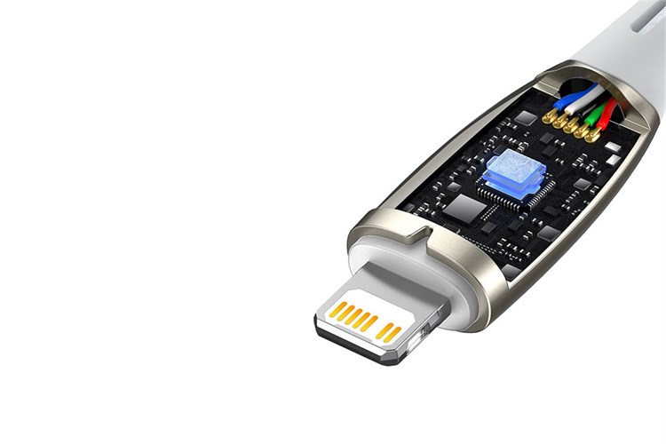 Cáp Type C - Lightning 1m Baseus Glimmer CB000022 Màu Trắng