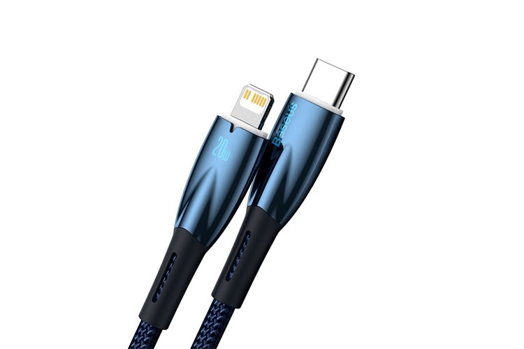 Cáp Type C - Lightning 1m Baseus Glimmer CB000022 Màu Xanh Dương