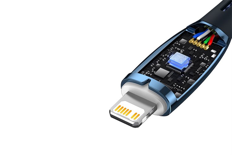 Cáp Type C - Lightning 1m Baseus Glimmer CB000022 Màu Xanh Dương