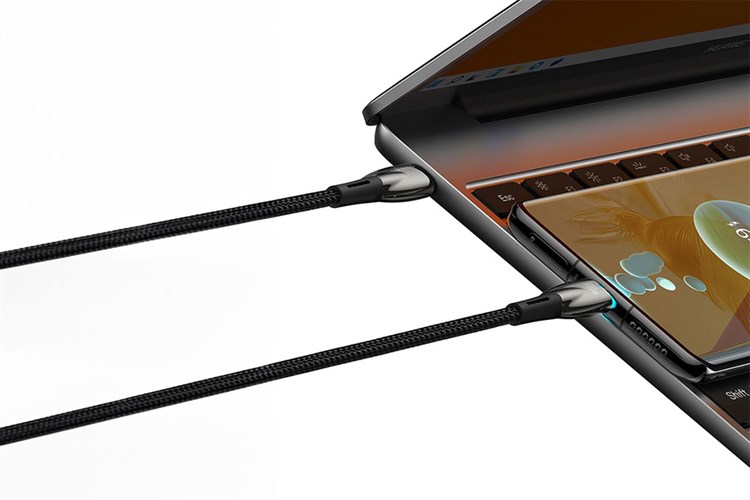 Cáp sạc nhanh và truyền dữ liệu Type-C - Type-C 100W 1m Baseus Glimmer CB000025 Màu Đen