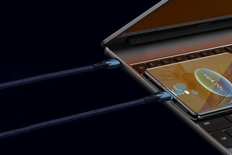 Cáp sạc nhanh và truyền dữ liệu Type-C - Type-C 100W 2m Baseus Glimmer CB000025 Màu Xanh Dương